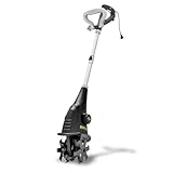 Sun Joe Corded Electric Garden Cultivator with Steel Blades, 6.3-Inch Wide Path, 2.5-Amp Motor - Heavy-Duty Cultivating Machine for Soil Prep, Lawn & Garden Maintenance, TJ599E