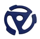 45 RPM Vinyl Record Adapters, 7 Inch Singles, Plastic Inserts 4 Pieces (Blue)