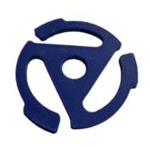 45 RPM Vinyl Record Adapters, 7 Inch Singles, Plastic Inserts 4 Pieces (Blue)