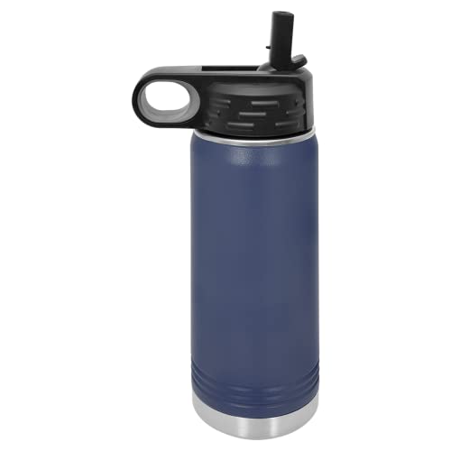 With Flip Top Lid And Straw (navy Blue)