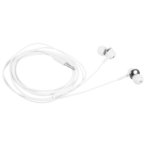 BESPORTBLE Auriculares In-Ear con Cable Controlado y Micrófono Sonido Graves Profundos Diseño Ergonómico Ligero Compatibles para Móvil y Uso Diario de Plata