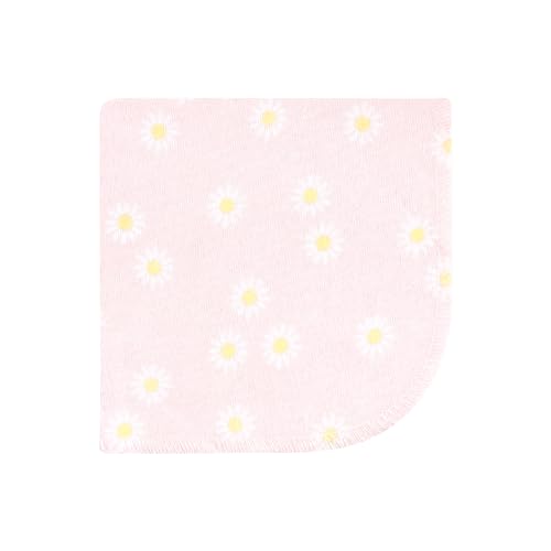 Image of Hudson Baby Unisex Baby Flannel Cotton Poly Washcloths, Peace Love Flowers 10 Pack, One Size