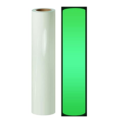 NewL Glow in the Dark Heat Transfer Vinyl HTV T-Shirt 30cm x 150cm Roll Iron Heat Press - Green