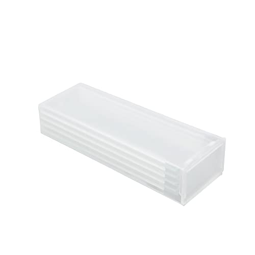 SagaSave 5 Pcs Plastic Slide Storage Box with 5 Compartments Reusable for Placing Microscope Slide Easy to Carry