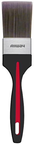 Image of ALLWAY A3PK Ergo-Style Paintbrush Set, 3 Pack | Multi-Pack Set, Includes 1 inch Angular, 1.5 inch Angular, 2 inch Straight Brushes