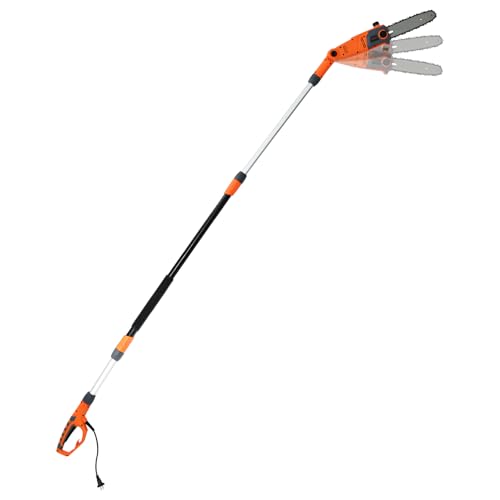 COSTWAY Motosega Telescopica Elettrica da 212-286 cm, Motosega Multiangolare 11 m/s Potenza 750 W con Testa Regolabile e Asta in Alluminio Retrattile, Installazione senza Attrezzi