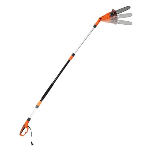 COSTWAY Motosega Telescopica Elettrica da 212-286 cm, Motosega Multiangolare 11 m/s Potenza 750 W con Testa Regolabile e Asta in Alluminio Retrattile, Installazione senza Attrezzi