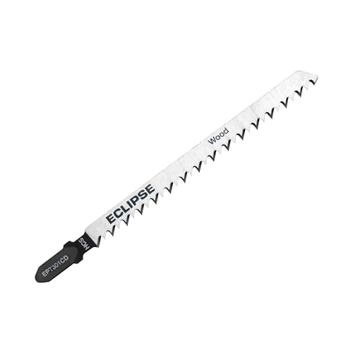 Eclipse Professional Tools EPT301CD Pack of 5 8 TPI Fine Cut Jigsaw Blades for Wood, Silver, 115mm