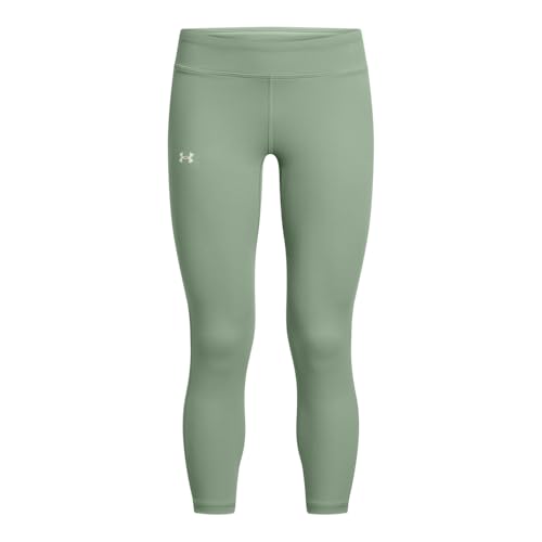 Under Armour Girls Motion Solid Crop Leggings, (348) Silica Green / / Hydro Green, Small