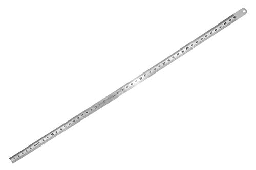 Stahl-Lineal 50 Cm, Starr – Aus Edelstahl, Mit Mm/cm Skala, Aufhängeloch, Für Schule, Büro & Basteln