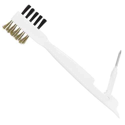 NOLITOY Gas Stove Wire Brush Stiff Bristle Cleaning Scrub Brush for Kitchen Multi Purpose Stove and Scraper for Removing Grease and from Stove Tops and Gaps