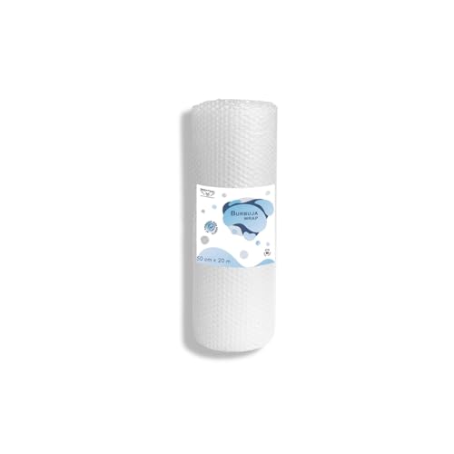MARCPRINT Rollo Burbujas Embalaje 50 cm Ancho x 20 m Longitud - Papel Burbujas Embalaje Perfecto para Mudanza, Envíos - Transparente