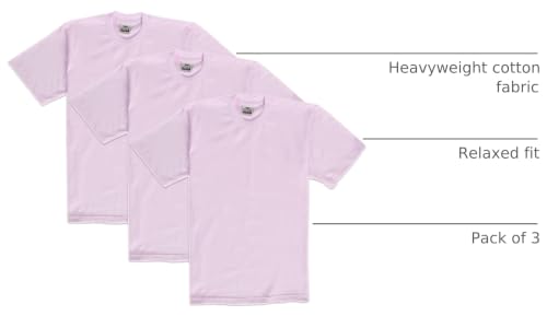 Image of Pro Club Men's 3-Pack Heavyweight Cotton Short Sleeve Crew Neck T-Shirt