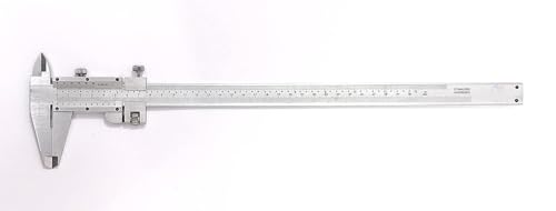 Image of 300mm Vernier Caliper Manual (12 Inch), Stainless Steel Precision Measuring Tool, Dual Scale Metric & Inch, 0.02mm Accuracy, Internal External Depth Measurement for Engineering & Workshop (MN-300)