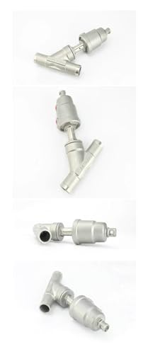 Vanne de siège d'angle pneumatique DN40 en acier inoxydable durable