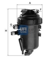 UFI Filters, Filtro Gasoil 55.178.00, Filtro de Combustible Diésel de Recambio, Apto para Coches, Apto para Modelos de Fiat