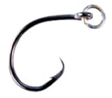 Mustad Ringed Demon Offset Circle, 3X Strong - Black Nickel-Size 2/0 - Pack of 7