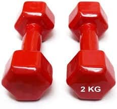 NLW Vinyl Dumbbell (Pair of 2KG) Fitness and Strength Dumbbells (Made in India)