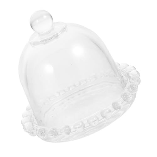 VALICLUD Soporte para Tartas Pequeño con Campana Transparente Bandeja de Cristal para Pasteles y Dulces Bandeja Práctica para Almacenamiento y Presentación Bodas Fiestas y Buffets