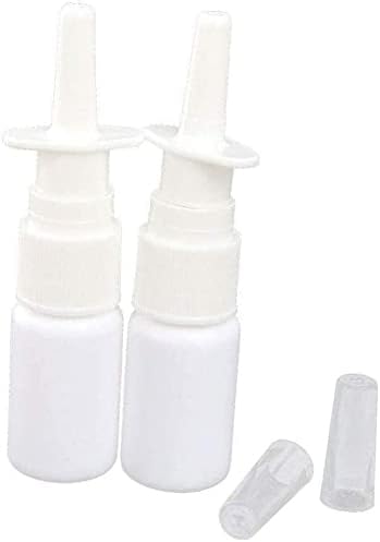 2pcs Empty Refillable White Plastic Medical Nasal Spray Bottles Pump Sprayer Container Vial Pot for Saline Water Wash Applications Deft Design