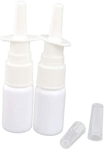 2Pcs Empty Refillable White Plastic Medical Nasal Spray Bottles Pump Sprayer Container Vial Pot For Saline Water Wash Applications Deft Design #TOP2