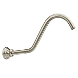 Moen Waterhill Brushed Nickel 14-Inch Replacement Extension Curved Shower Arm, S113BN