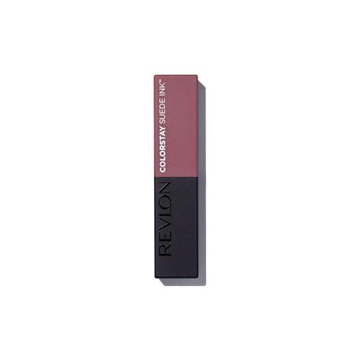 Image of REVLON ColorStay Suede INK Lipstick, Waterproof, Longwear, Transfer proof, Antioxidant-rich Vitamin E, With Vegan Formula made without parabens, Power Trip - 012
