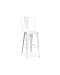 Lot de 4 tabourets TOL HI en acier, blanc
