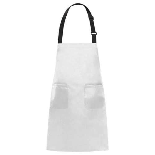 Aglebo Vintage Piano Notes Chef Apron with Pockets Adjustable Shoulder Strap Waterproof Cooking Apron for Kitchen Baking Gardening Pottery Painting