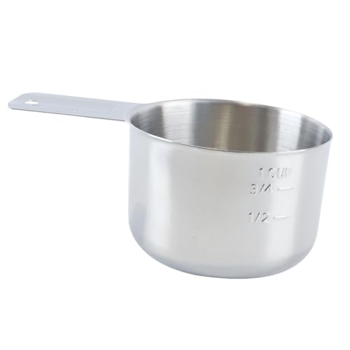 Gurtt Taza medidora, cuchara medidora de 1 taza (240 ml) para comida de mascotas, arroz, utensilios de cocina precisos para cocinar, hornear, preparar cócteles y café expreso.