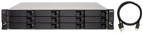 QNAP TL-R1200C-RP 12 Bay Rackmount JBOD Storage Enclosure with USB 3.2 Gen 2 Type-C Connectivity, Redundant PSU