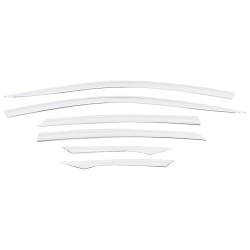Visières de fenêtre chrome anti pluie et buée déflecteurs 3D ABS noir 6 pièces 2016-2020