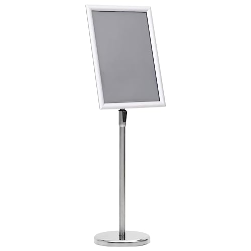 vidaXL Soporte de Pie para Carteles A3 Stand Panel Publicitarios Anuncios Promoción Ofertas Expositor Letreros Aleación de Aluminio Plateado