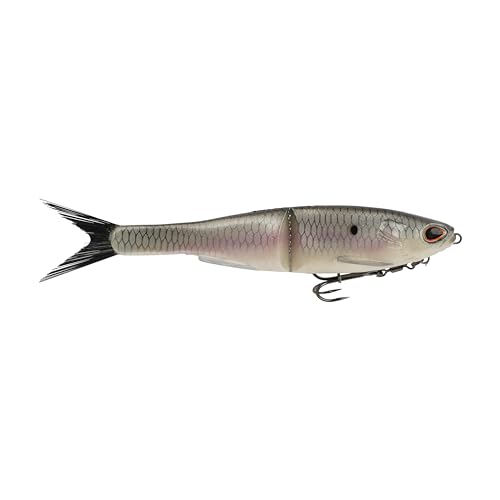 Berkley PowerBait Nessie Glide Bait Hickory Shad 7 in Fishing Bait with Irresistible Flavor Soft Swimbait Ideal for Bass Fishing Equipped with Fusion19 Hook