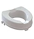 Anatomischer Toilettensitzerhöhung mit seitlichem Befestigungssystem (ohne Deckel, Höhe 10 cm)