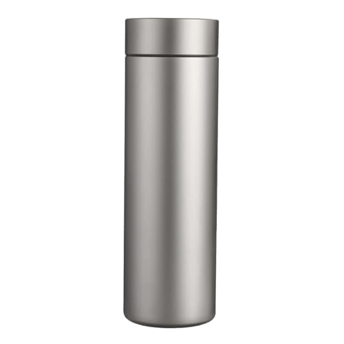 Lanchic Pure Titanium Insulated Water Bottle 17 oz / 500 ml Vacuum Double Wall Tea Infuser Tumbler with Tea Water Separation Keeps Hot & Cold for Office Travel Car Home Ideal for Tea Coffee Brewing