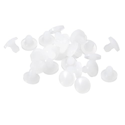 Image of uxcell 36 Pcs Silicone Plugs, Rubber Round Snap in Locking Hole Plugs for 2.5-3mm Hole, Hole Stoppers Waterproof Hole Plug for Metal Tube, Furniture End Caps Inserts, Clear