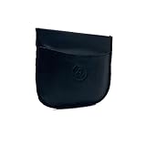 ⚜️Color⚜️: Negro. Lugupell Cuero Taco Monedero Piel Genuina Auténtica con Fleje para Hombre y Mujer (Negro)