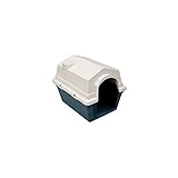 Color verde/blanco lechoso Freedog FD1000149 - Caseta Exterior, para Perro, Color Verde/Blanco lechoso