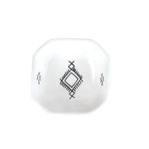 mitienda mit Liebe gemacht Keramische schaal uit Tunesië achthoekig wit, handbeschilderd, snackschaal serveerschaal, tapas