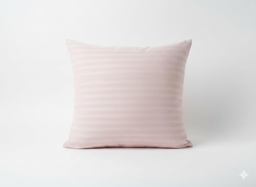 Image of Baby Pink Decorative Cushion Set of 2 | 16 x 16 Inch Soft Seating Accent for Sofa Chair | Elegant Home Furnishing Accessory for Living Room Bedroom Office Decor (Baby-Pink, 2)