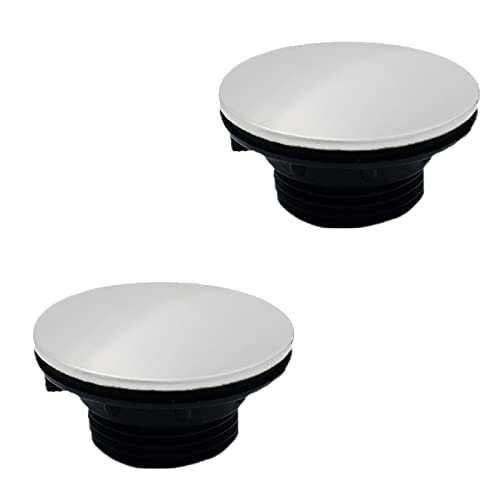 2 Pack Sink Hole Cover, Kitchen Faucet Hole Cover Stainless Steel Sink Tap Hole Plate Stopper Cover Blanking Metal Plug for Dia 1.2 to 1.6 inch (45mm)