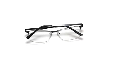 Óculos Armação Masculino Alumínio Nylon Com Lentes Sem Grau Br-3930 (Preto)