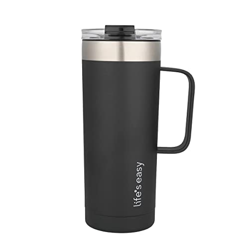 Life’s Easy - Stainless Steel Mug with Handle, Vacuum Insulated Mug for Hot