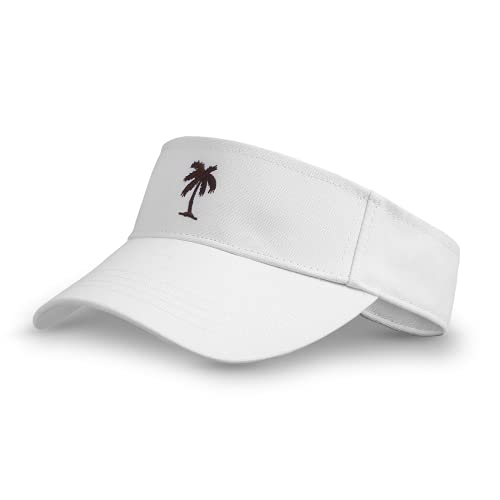 Guangu Sun Visor Hats For Women Wide Brim Spf Uv Protection Adjustable Sports Visors For Women And Men White #TOP28
