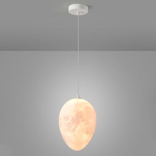 Lámpara colgante de comedor con diseño de huevo moderna luz blanca para cenas íntimas