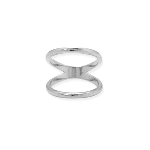 925スターリングシルバー ロジウムメッキ ダブルバンド ナックルリング バンドスタイルリング 男女兼用, US 6 | EU 52.75 | DE 16.5 | JP 12 | UK M, 金属 シルバー 金属。 ロジウム。 シルバー。, 宝石なし