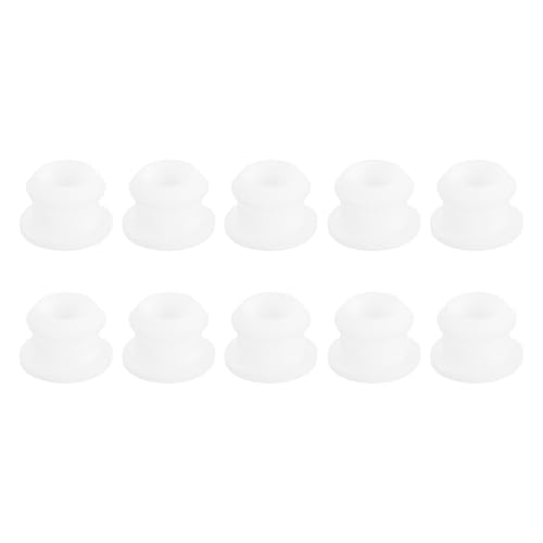 Image of Snap in Locking Hole Plugs Rubber Panel Seal Cover Drilled Silicone Caps, [for Kitchen Rubber, Waterproof Sealing Plugs] - 11mm /0.4in /White /10Pcs