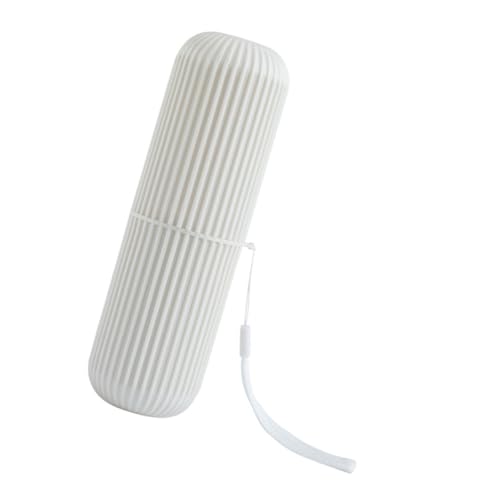 VINTORKY 旅行用携帯歯ブラシ収納ケース 小型ポータブル 歯磨き粉収納可能 耐久プラスチック製 多機能トラベル歯磨きカップ 自宅出張兼用 ベ