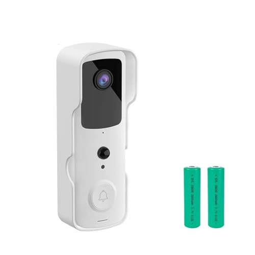 VEKELETE Timbre con cámara y videoportero Tuya, WiFi, HD, for Exteriores, videoportero de Seguridad, Resistente al Agua(White Kit 128G,E/U)